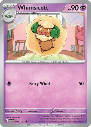 Pokemon TCG - SV: Paldean Fates - Whimsicott - 035/091