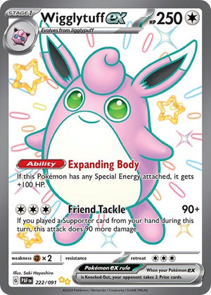 Pokemon TCG - SV: Paldean Fates - Wigglytuff ex - 222/091 - Holofoil