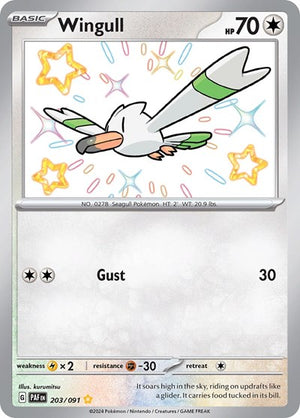 Pokemon TCG - SV: Paldean Fates - Wingull - 203/091 - Holofoil