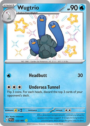 Pokemon TCG - SV: Paldean Fates - Wugtrio - 122/091 - Holofoil