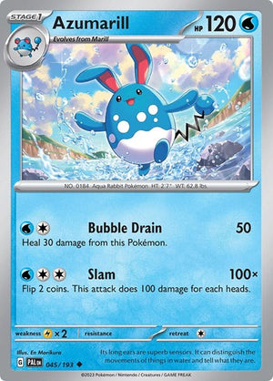 Pokemon TCG - SV02: Paldea Evolved - Azumarill - 045/193