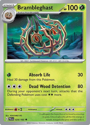 Pokemon TCG - SV02: Paldea Evolved - Brambleghast - 024/193