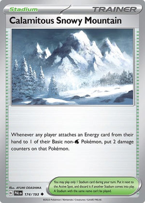 Pokemon TCG - SV02: Paldea Evolved - Calamitous Snowy Mountain - 174/193 - Reverse Holofoil