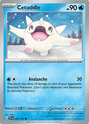 Pokemon TCG - SV02: Paldea Evolved - Cetoddle - 053/193 - Reverse Holofoil