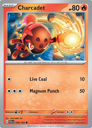 Pokemon TCG - SV02: Paldea Evolved - Charcadet - 039/193