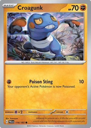 Pokemon TCG - SV02: Paldea Evolved - Croagunk - 114/193