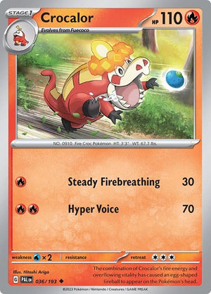Pokemon TCG - SV02: Paldea Evolved - Crocalor - 036/193