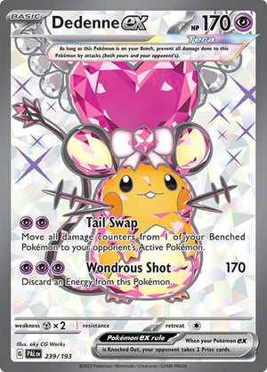 Pokemon TCG - SV02: Paldea Evolved - Dedenne ex - 239/193 - Holofoil
