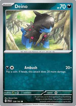 Pokemon TCG - SV02: Paldea Evolved - Deino - 138/193