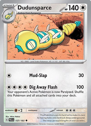 Pokemon TCG - SV02: Paldea Evolved - Dudunsparce - 157/193