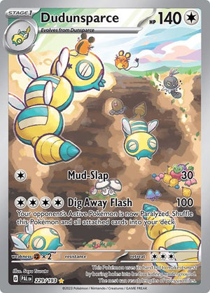 Pokemon TCG - SV02: Paldea Evolved - Dudunsparce - 229/193 - Holofoil