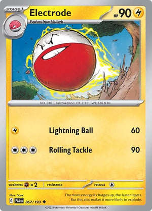 Pokemon TCG - SV02: Paldea Evolved - Electrode - 067/193 - Reverse Holofoil