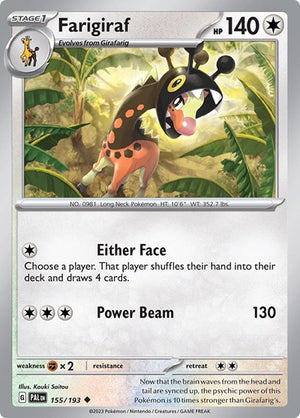 Pokemon TCG - SV02: Paldea Evolved - Farigiraf - 155/193