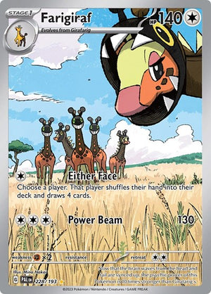 Pokemon TCG - SV02: Paldea Evolved - Farigiraf - 228/193 - Holofoil