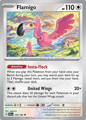 Pokemon TCG - SV02: Paldea Evolved - Flamigo - 170/193