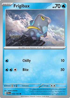 Pokemon TCG - SV02: Paldea Evolved - Frigibax - 058/193