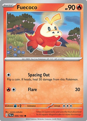 Pokemon TCG - SV02: Paldea Evolved - Fuecoco - 035/193 - Reverse Holofoil