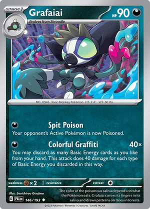 Pokemon TCG - SV02: Paldea Evolved - Grafaiai - 146/193 - Reverse Holofoil