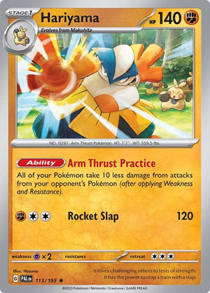Pokemon TCG - SV02: Paldea Evolved - Hariyama - 113/193 - Holofoil