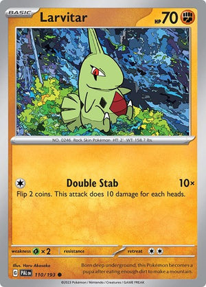 Pokemon TCG - SV02: Paldea Evolved - Larvitar - 110/193 - Reverse Holofoil
