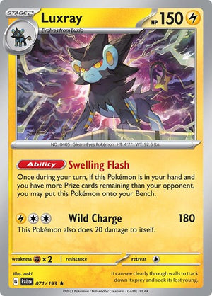 Pokemon TCG - SV02: Paldea Evolved - Luxray - 071/193 - Reverse Holofoil