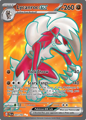 Pokemon TCG - SV02: Paldea Evolved - Lycanroc ex - 241/193 - Holofoil