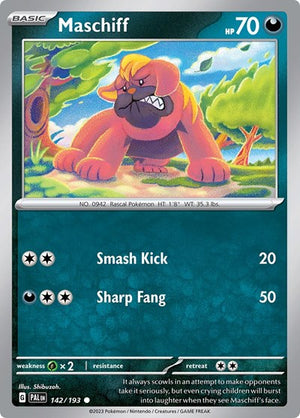 Pokemon TCG - SV02: Paldea Evolved - Maschiff - 142/193