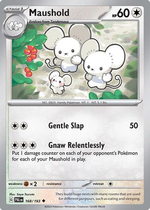 Pokemon TCG - SV02: Paldea Evolved - Maushold - 168/193