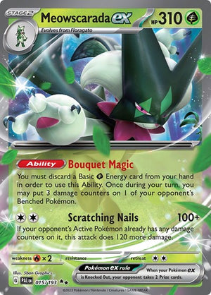 Pokemon TCG - SV02: Paldea Evolved - Meowscarada ex - 015/193 - Holofoil