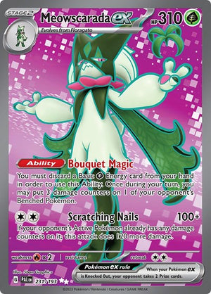 Pokemon TCG - SV02: Paldea Evolved - Meowscarada ex - 231/193 - Holofoil
