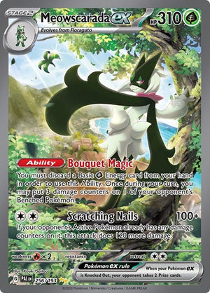 Pokemon TCG - SV02: Paldea Evolved - Meowscarada ex - 256/193 - Holofoil