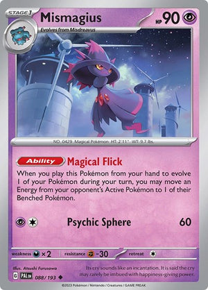 Pokemon TCG - SV02: Paldea Evolved - Mismagius - 088/193