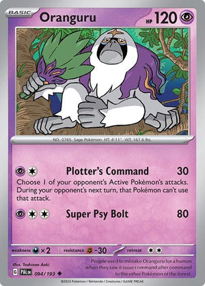 Pokemon TCG - SV02: Paldea Evolved - Oranguru - 094/193