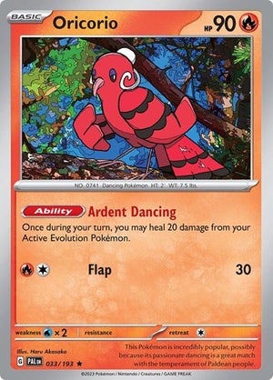 Pokemon TCG - SV02: Paldea Evolved - Oricorio - 033/193 - Holofoil