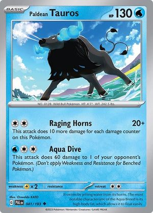 Pokemon TCG - SV02: Paldea Evolved - Paldean Tauros - 041/193