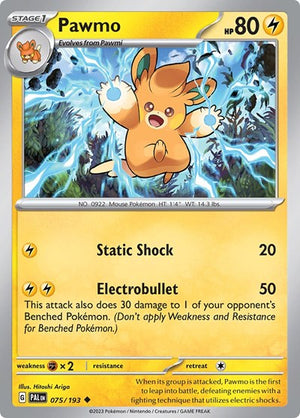 Pokemon TCG - SV02: Paldea Evolved - Pawmo - 075/193