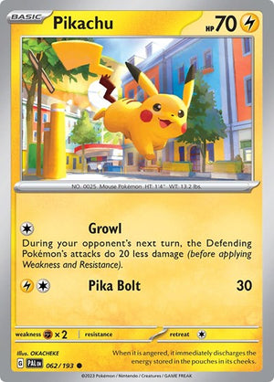 Pokemon TCG - SV02: Paldea Evolved - Pikachu - 062/193 - Reverse Holofoil