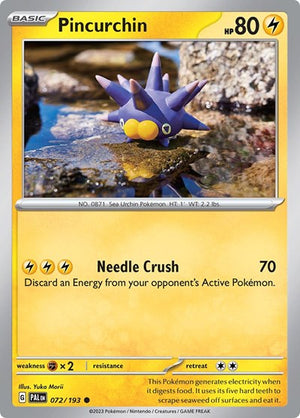 Pokemon TCG - SV02: Paldea Evolved - Pincurchin - 072/193