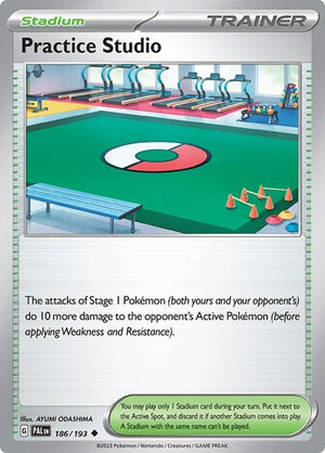 Pokemon TCG - SV02: Paldea Evolved - Practice Studio - 186/193 - Reverse Holofoil