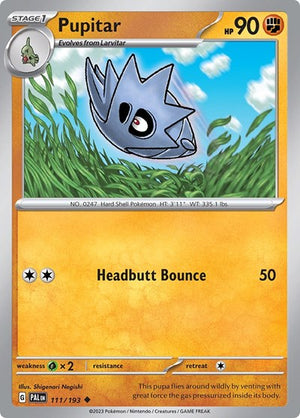 Pokemon TCG - SV02: Paldea Evolved - Pupitar - 111/193 - Reverse Holofoil