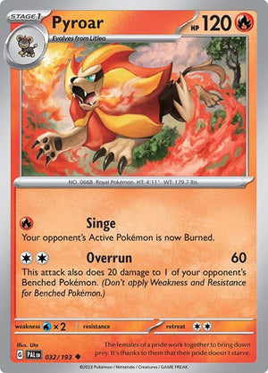 Pokemon TCG - SV02: Paldea Evolved - Pyroar - 032/193