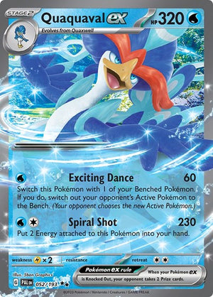 Pokemon TCG - SV02: Paldea Evolved - Quaquaval ex - 052/193 - Holofoil