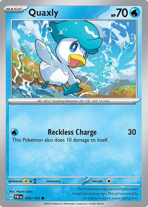 Pokemon TCG - SV02: Paldea Evolved - Quaxly - 050/193 - Reverse Holofoil