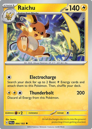 Pokemon TCG - SV02: Paldea Evolved - Raichu - 064/193