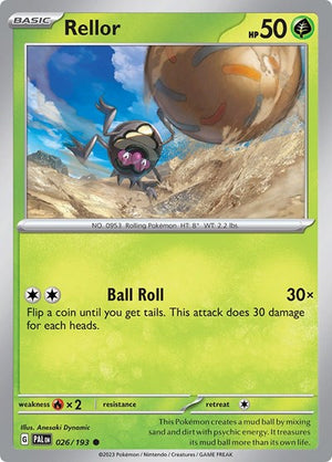 Pokemon TCG - SV02: Paldea Evolved - Rellor - 026/193 - Reverse Holofoil