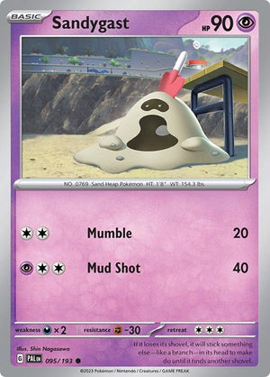Pokemon TCG - SV02: Paldea Evolved - Sandygast - 095/193 - Reverse Holofoil