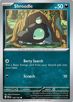 Pokemon TCG - SV02: Paldea Evolved - Shroodle - 144/193