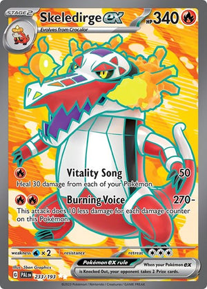 Pokemon TCG - SV02: Paldea Evolved - Skeledirge ex - 233/193 - Holofoil