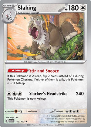 Pokemon TCG - SV02: Paldea Evolved - Slaking - 162/193 - Holofoil