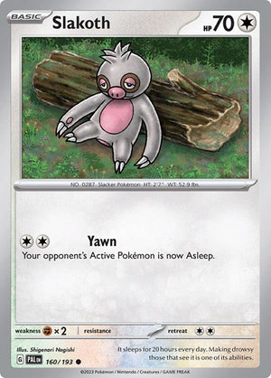 Pokemon TCG - SV02: Paldea Evolved - Slakoth - 160/193